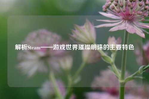 解析Steam——游戏世界璀璨明珠的主要特色