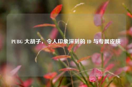 PUBG 大胡子,令人印象深刻的 ID 与专属皮肤