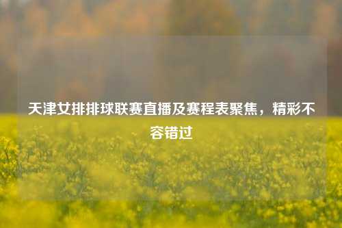 天津女排排球联赛直播及赛程表聚焦,精彩不容错过