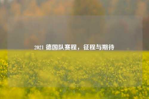 2021 德国队赛程,征程与期待