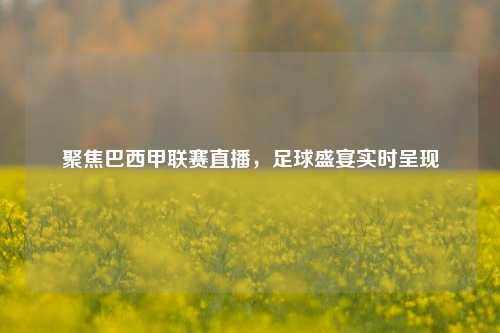 聚焦巴西甲联赛直播，足球盛宴实时呈现