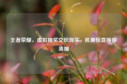 王者荣耀，虚拟抽奖交织现实，机票惊喜等你来抽